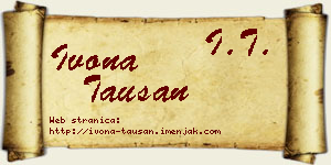 Ivona Taušan vizit kartica